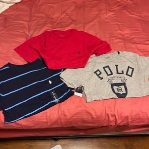 3 polo Ralph Lauren T’s Boys S 8-10